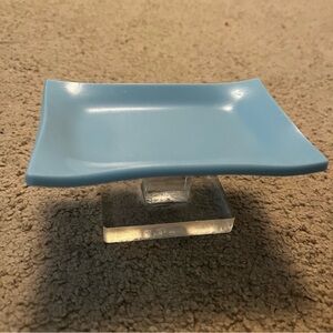 Vintage baby blue soap dish